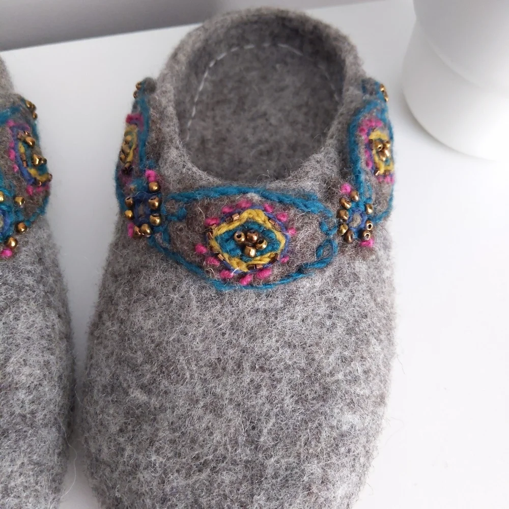 🆕🌿SUNDANCE BOHO WOOL SLIPPERS🌿 - Picture 4 of 8